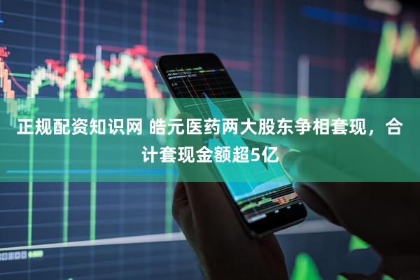 正规配资知识网 皓元医药两大股东争相套现，合计套现金额超5亿