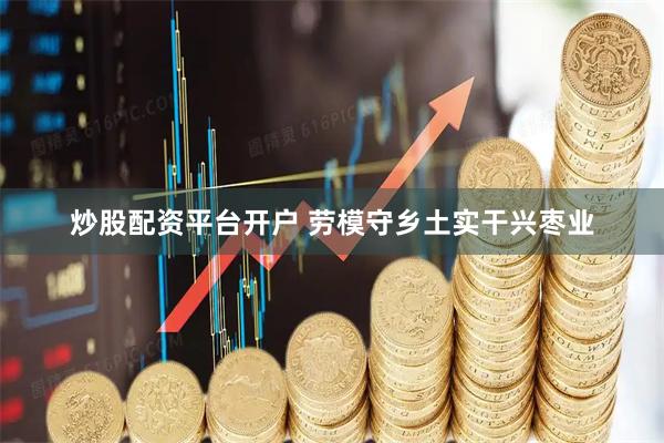 炒股配资平台开户 劳模守乡土实干兴枣业